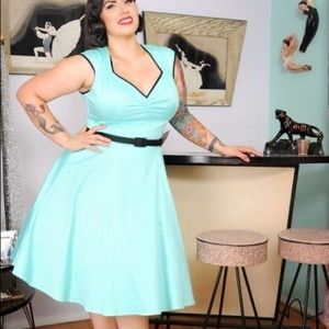 Pinup couture mint green dress